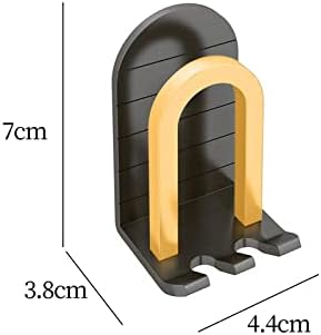 פקמה אלומיניום מברשת שיניים מחזיק אחסון קיר קיר רכוב אגרוף חינם אביזר מקלחת אמבטיה, Aureate שחור,