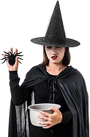 נשים אופנה חמוד גדול שוליים מכשפה כובעי סרוג מוצק צבע דלי כובע עבור ליל כל הקדושים המפלגה