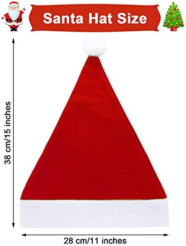 24 חתיכות חג המולד שאינו ארוג בד סנטה קלאוס כובע חג המולד סנטה כובעי למבוגרים חג המולד ספקי צד