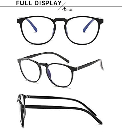 כחול אור חסימת משקפיים נשים/גברים, 3 חבילה-רטרו עגול אנטי לחץ בעיניים מחשב משחקי משקפיים