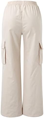 מכנסיים לנשים קטנות נשים מכנסיים מטען מותניים נמוכים בצבע אחיד וינטג 'י 2 ק ג' וגר רחב מכנסי סינץ
