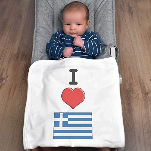 'אני אוהב את יוון' שמיכת תינוק / צעיף כותנה