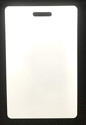 100 ריק לבן פלסטיק תמונה מזהה אנכי חריץ אגרוף כרטיס 30 מיל