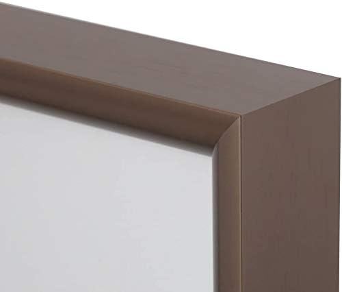 Frametory, 8.5x11 מסגרת אלומיניום קפה - תצוגת קיר או עמדת כן עמדת כן לשולחן - כרטיסיות מסתובבות