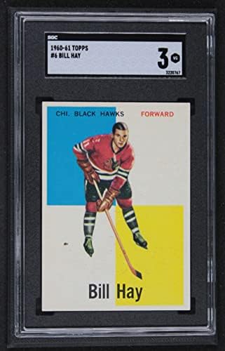 1960 Topps 6 ביל 'אדום' היי שיקגו בלקוהוקס SGC SGC 3.00 Blackhawks