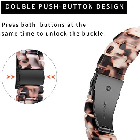 להקת שעון Caunedy תואמת ל- Apple Watch 42/44/45 ממ לגבר נשים, רצועת אופנה צמיד שרף קל עם אבזם נירוסטה לסדרת