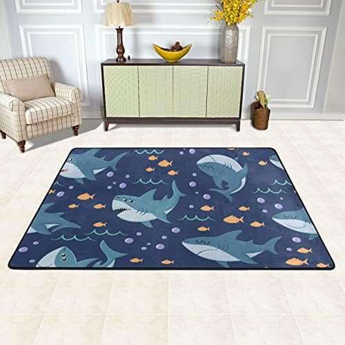 שטיחים רכים גדולים מצוירים כרישים ימיים משתלת שטיח פליימאט שטיח רצפה לילדים משחק חדר שינה חדר שינה