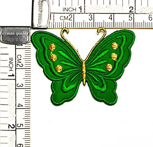 מיני חמוד חרקים פרפר ירוק תיקוני מדבקת אמנויות קריקטורה קומיקס תיקון סימן סמל תלבושות חולצה מעילי ג ' ינס