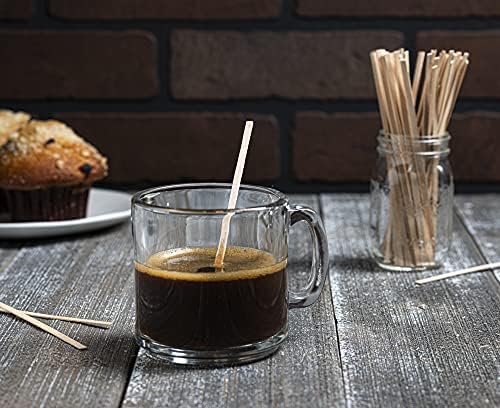 בוחשי קפה מעץ, 1000 מארז מקלות ערבוב חד פעמיים, מקלות ערבוב מעץ בגודל 5.5 אינץ ' לקפה וקוקטיילים,