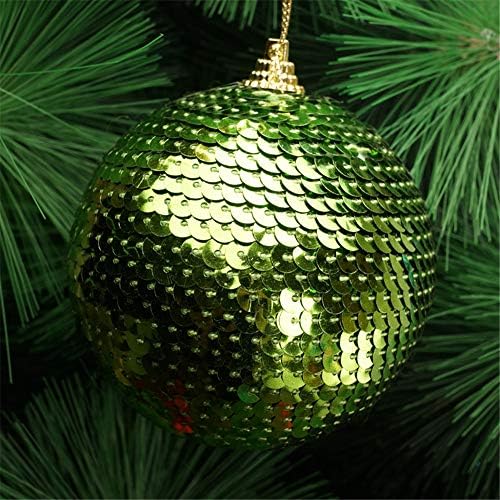 קישוט קישוט חג המולד 8 סמ כדורים נצנצים חג המולד חג המולד עץ נצנצים עיצוב הבית של גרלנד רגיל חג המולד