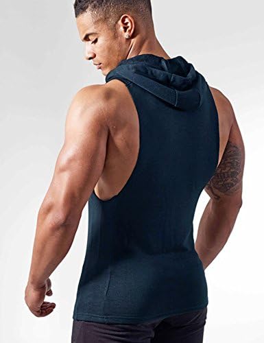 קופדי אימון לגברים גופיות ברדס גופיות פיתוח גוף שריר חתוך חולצה ללא שרוולים ללא שרוולים קפוצ'ונים