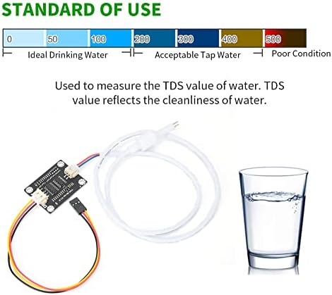 מודול חיישני ניטור איכות מים TDS בדיקת מים, מודול חיישן אנלוגי TDS תואם ללוח ARDU, לבדיקת ניתוח