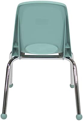 שותפים ישירים במפעל 10359-12 כיסא ערימת בית ספר, מושב תלמיד לערום עם רגלי פלדה כרום וכדור מחליק ללמידה