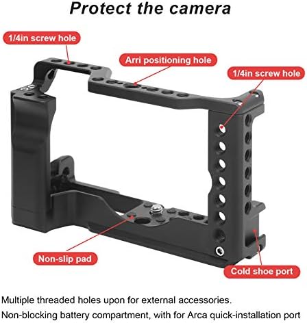 מצלמת מצלמת צילום כלוב אלומיניום סגסוגת וידאו לצילום כלוב עם ידית ARRI עבור M6/Mark2 עם ערכת כלוב