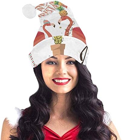 הדפסת עניין טרופי חג המולד סנטה כובע למבוגרים נוחות רך קטיפה חג המולד כובע עבור פסטיבל המפלגה