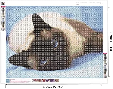 ציור יהלום צימאל קישוט יצירות אמנות ריינסטון צלב יהלום ציורי קישוטים מקורה מלאכה מלא מלאכה ליהלום חתול סיאמי